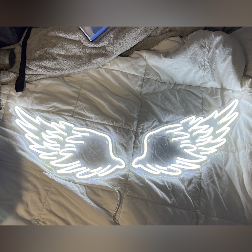 Neon angel wings